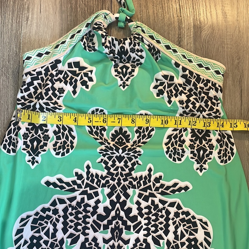 INC International Concepts,Halter,High low dress,Tropical,Teal,multi color,small - Picture 10 of 12